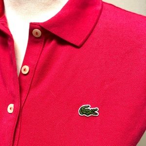IZOD Lacoste Polo Shirt, Hot Pink, Sz 38